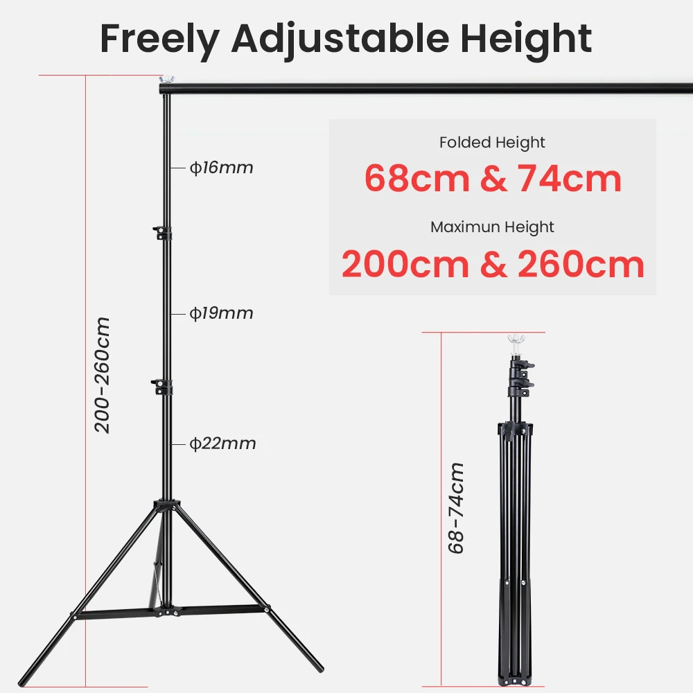 

Photography Background Backdrop Stand Holder 2mx2m/2mx3m Green Screen Chromakey Backdrops Support Thicken For Photo Studio
