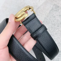 female litchi grain belt head layer cowhide han edition wide waist belt fashion contracted and generous designer belt