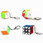 QIYI брелок Куб мини 3x3 3x3x3 маленький магический куб без наклеек креативный умный куб подвесные украшения