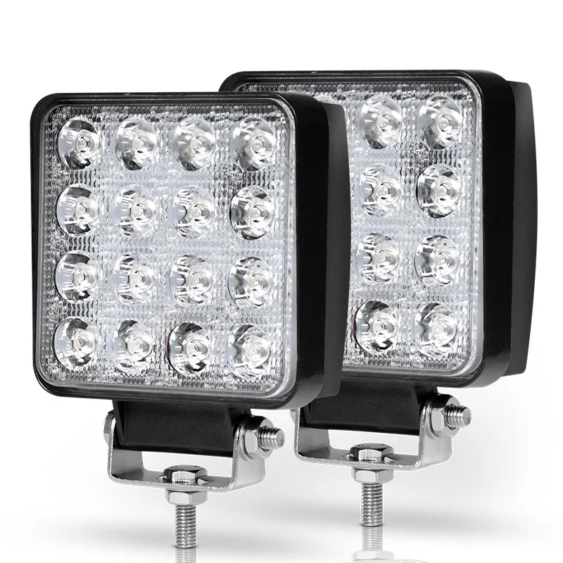 4 дюймовый 48 Вт квадратный светодиодный Рабочий фонарь 12 В 24 точечный прожектор
