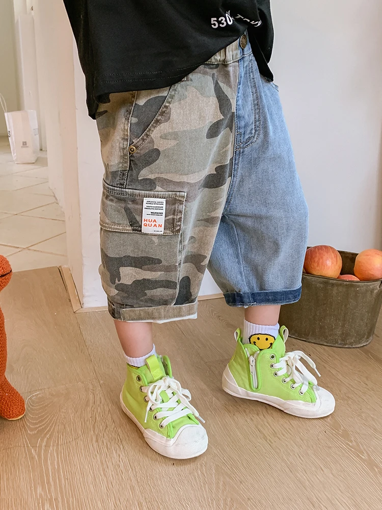 

Boys Cowboy Capris, Summer Korean Children Baby Pants 2020 New Western Style Children Thin Capri Pants-Music of the Tide