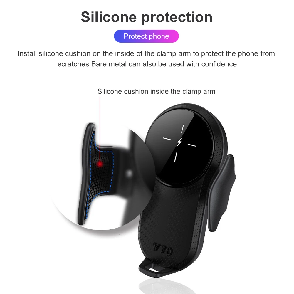 

New Car Wireless Charger V70 Vehicle Bracket 15W Mobile Phone Wireless Charger