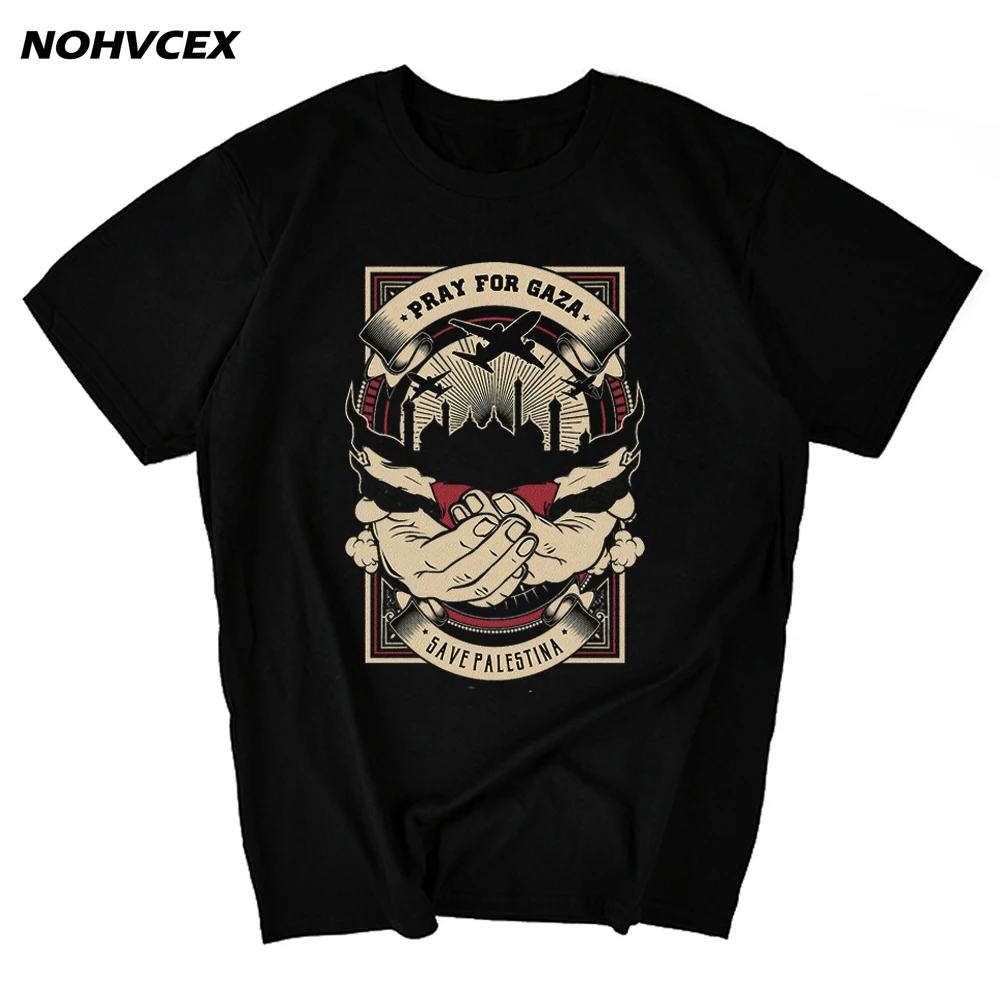 Газе Бесплатная Палестина дизайн футболка лето Slim Fit повседневное человек