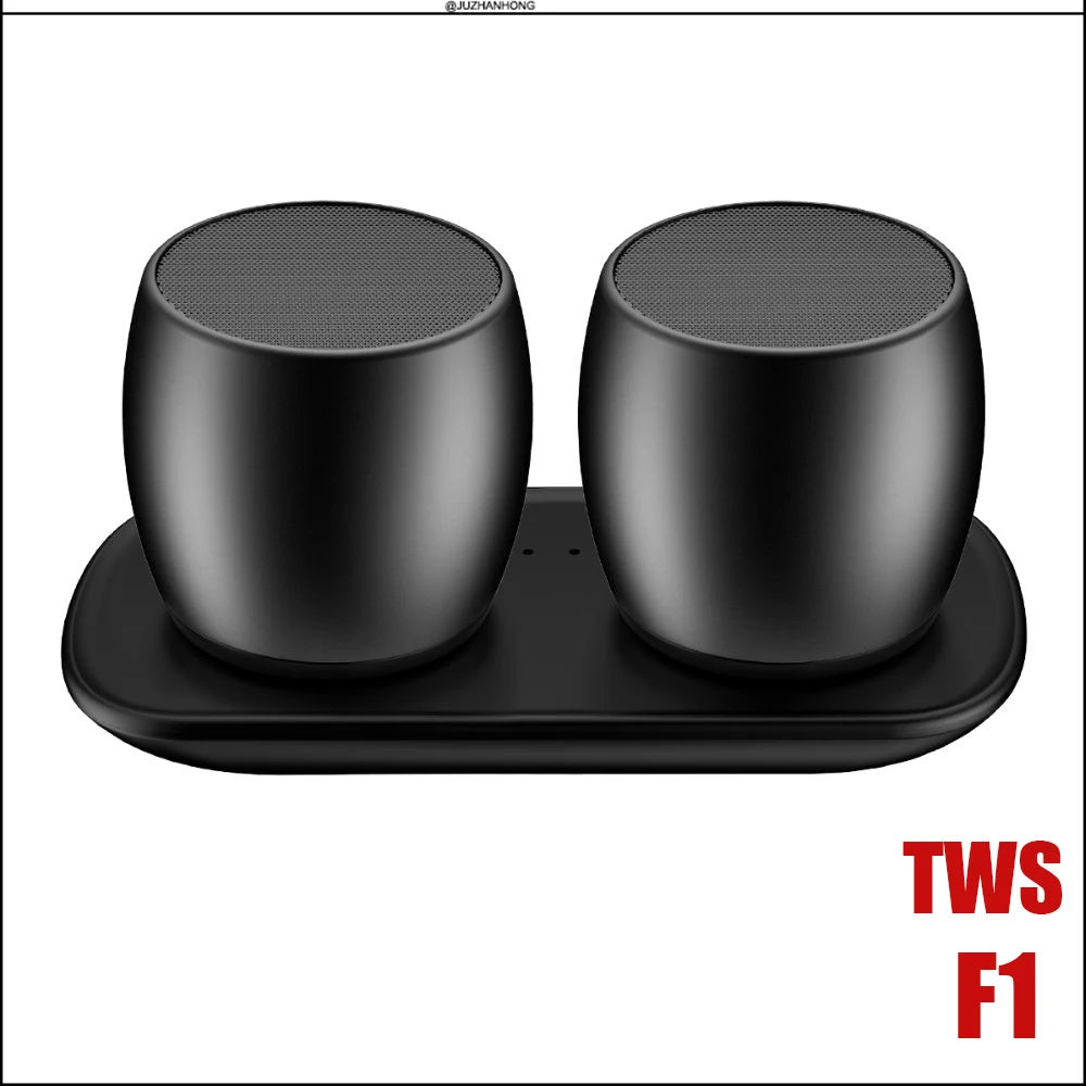 

Brand TWS Bluetooth Speaker 2PCS/Pair BT Music Player Metal Subwoofer Sound Box Loudspeaker F1