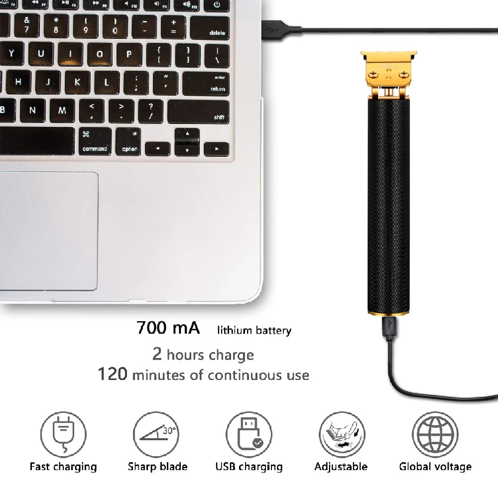 Профессиональный Li T - Outliner Skeleton Heavy Hitter беспроводной триммер мужчин 0 мм машинка