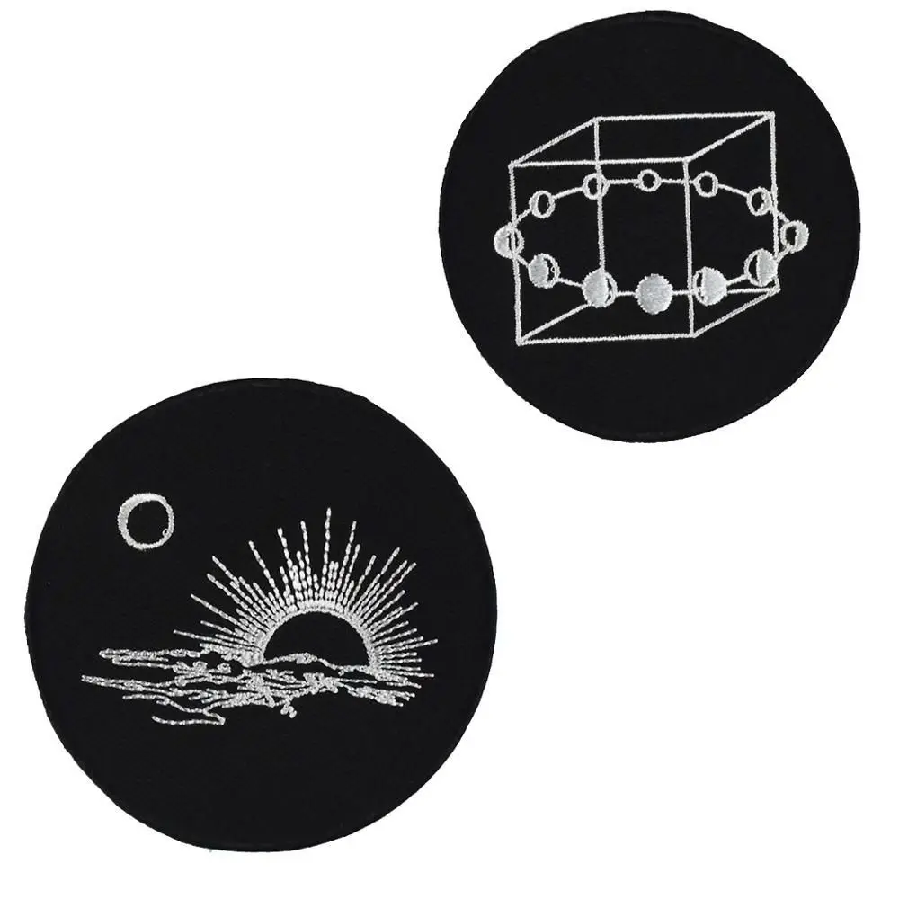 Вышитая нашивка sun moon закат луна цикл аппликация в стиле милитари на