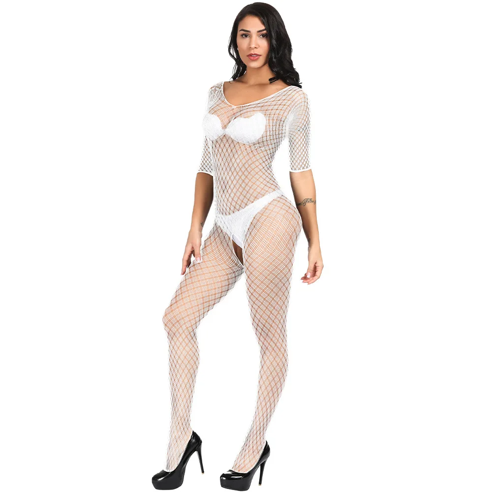 Сексуальное нижнее белье эротические прозрачные колготки с длинным рукавом и