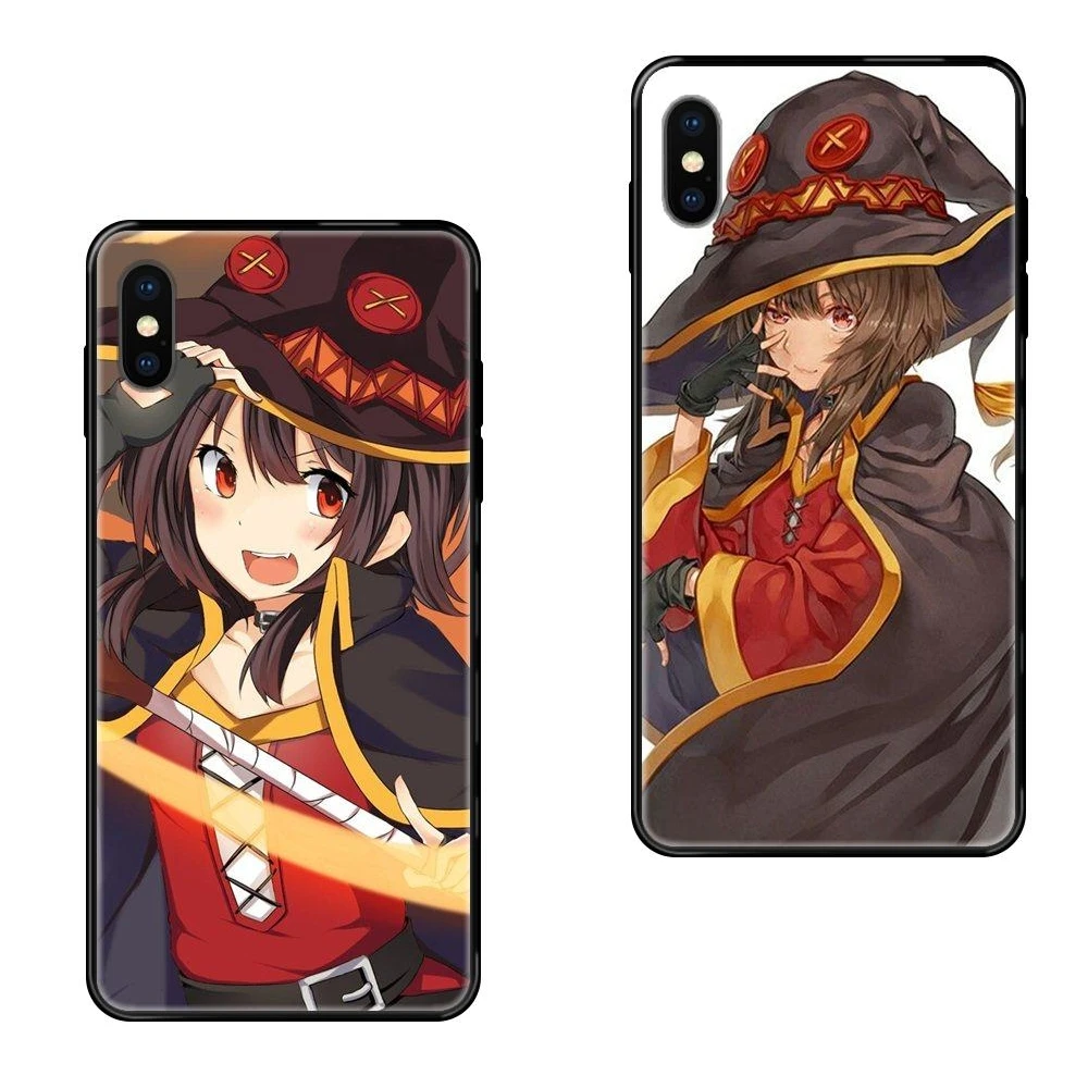 Konosuba Megumin Kono Subarashii Sekai Ni Shukufuku черный мягкий чехол для телефона из ТПУ Galaxy Note 4 8 9 10 20