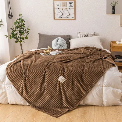 Square Blankets for Beds Yellow Color Soft Warm Flannel Blanket On the Bed Thickness Throw | Дом и сад