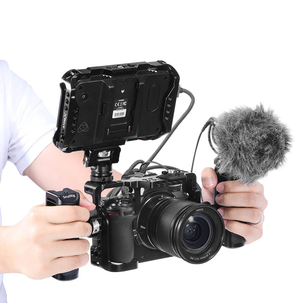 SmallRig алюминиевая Arri установочная Боковая ручка с холодным башмаком крепление для универсальной камеры клетка с Arri установочное отверстие-2426