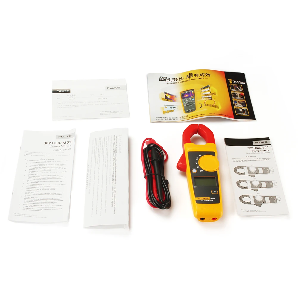 Fluke F302+ Digital Current Clamp Meter Pliers Ammeter Resistance Tester AC Amperimetric Multimeter Amperometric | Инструменты