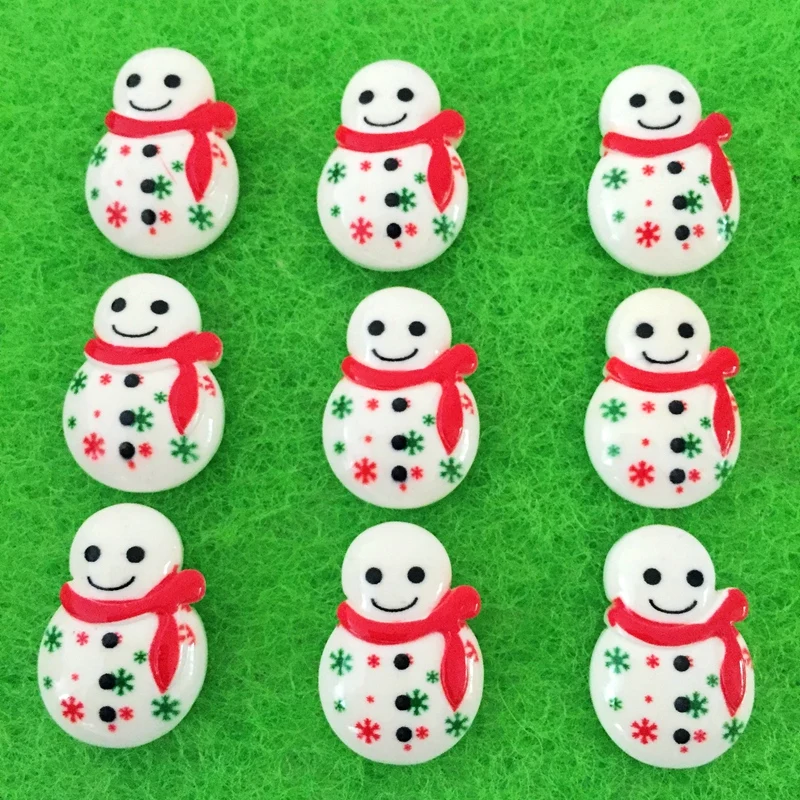 Пуговицы рождественские полимерные в виде снеговика 20 шт./лот 21*15 мм детские без