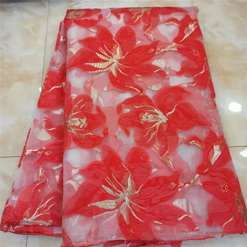 Новый дизайн жаккардовая органза с блестками Женская ткань Высококачественная