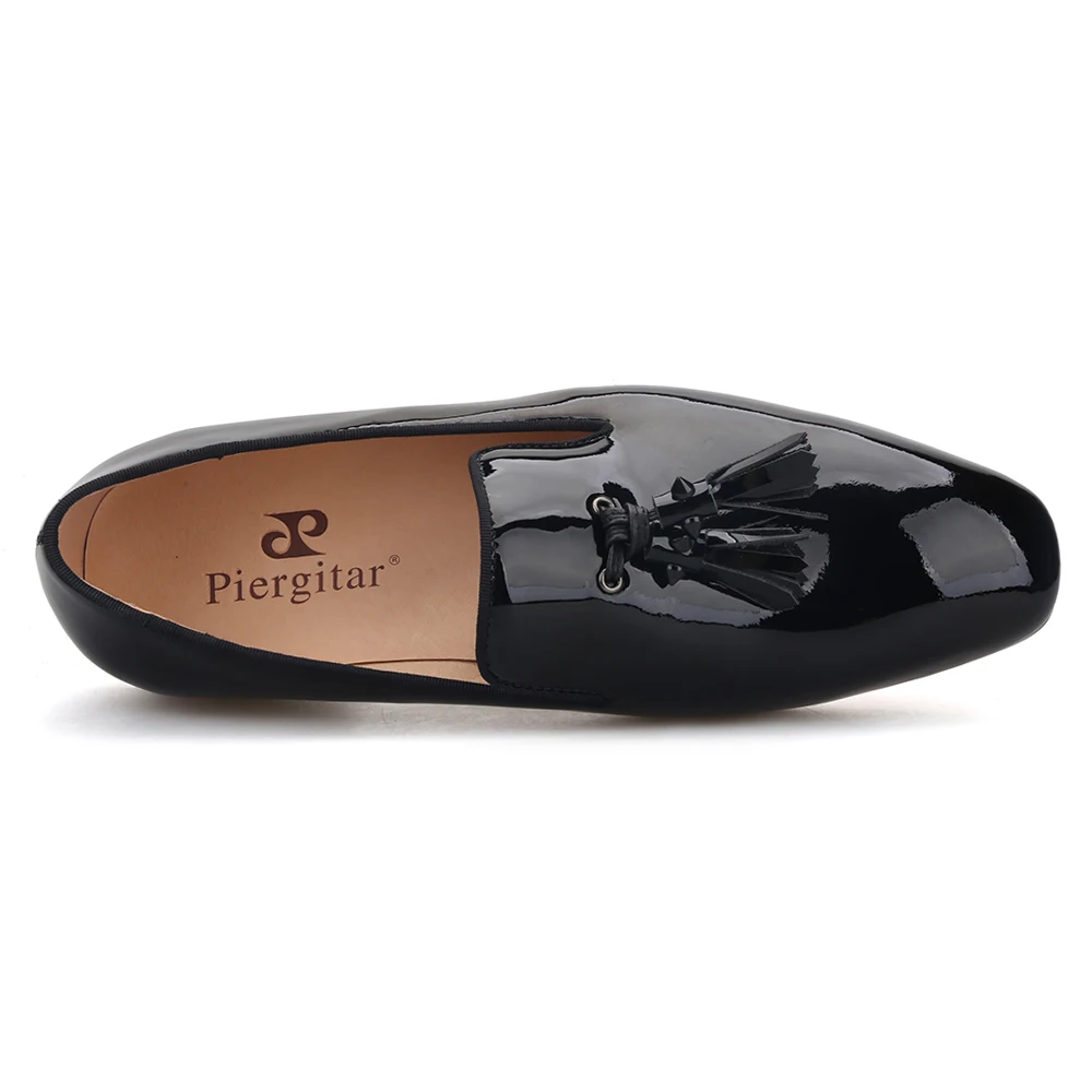 Piergitar new handmade men leather shoes with spikes tassel fashion party and wedding men's loafers plus size male flats | Обувь