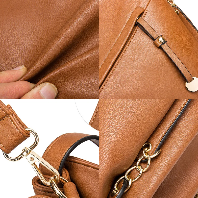 

Zency 2021 New Classic Design Women's Composite Hobo Bags Soft Artifical Leather Handbag Large Capacity Shoulder Crossbody Bag