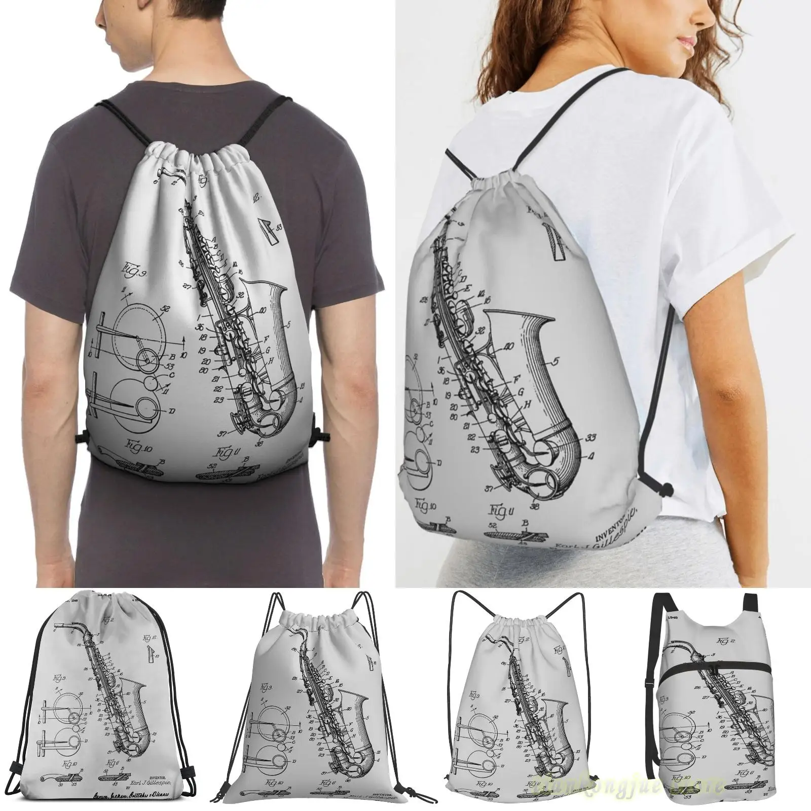 Саксофон патент 1949 женский рюкзак на шнурке сумки для спортзала мужские дорожные