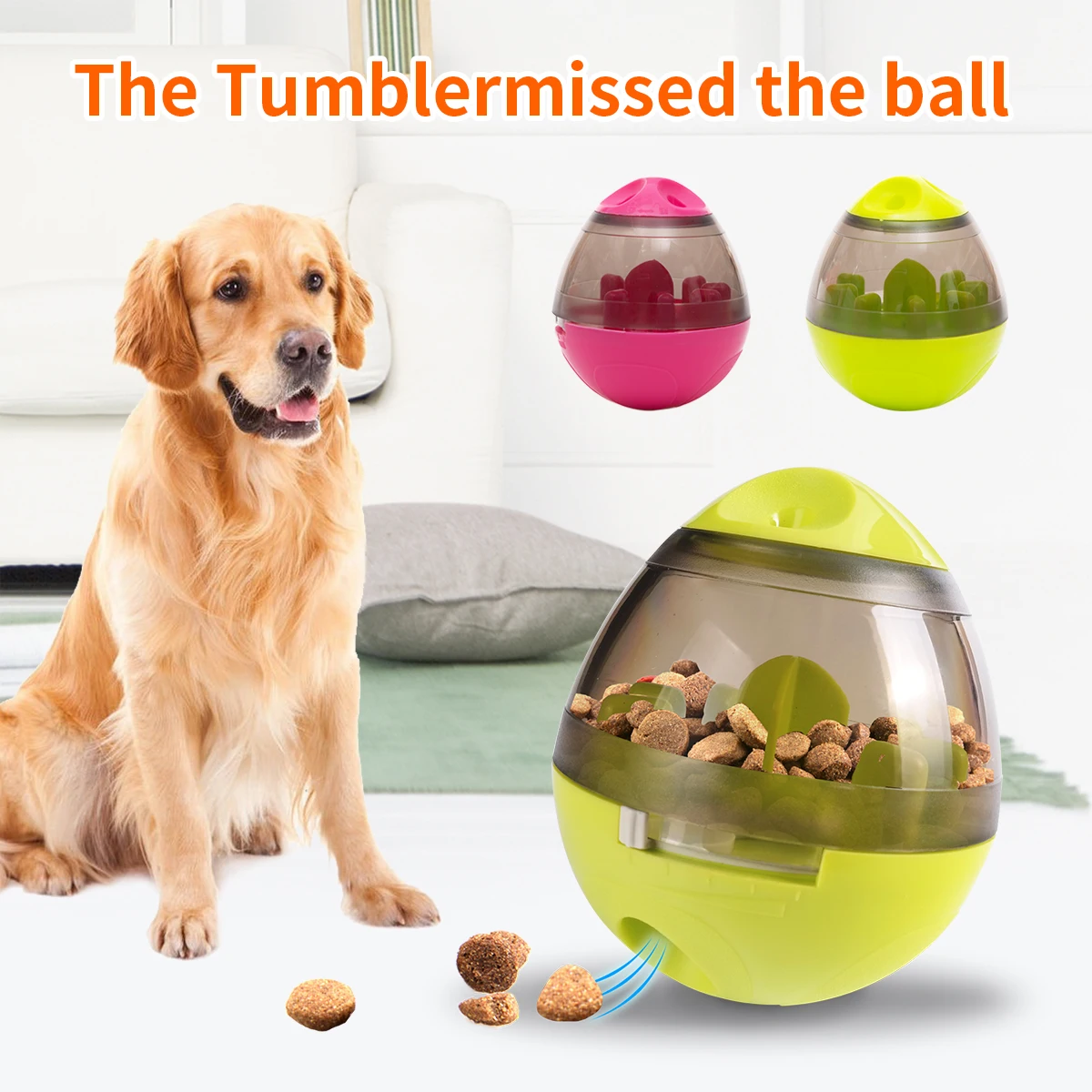 

Pet Tumbler Toy Interactive Dog Cat Food Treat Ball Bowl Toys Funny Pet Shaking Leakage Food Container Puppy Cat Slow Feed Bowl