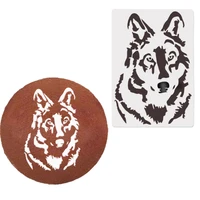 1pc 1826cm wolf cake stencil diy wall layering painting template decor scrapbooking embossing supplies reusable
