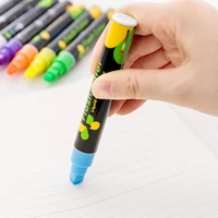 8pcsset candy color highlighter fluorescent liquid chalk marker pen for led writing board for graffiti painting office supply