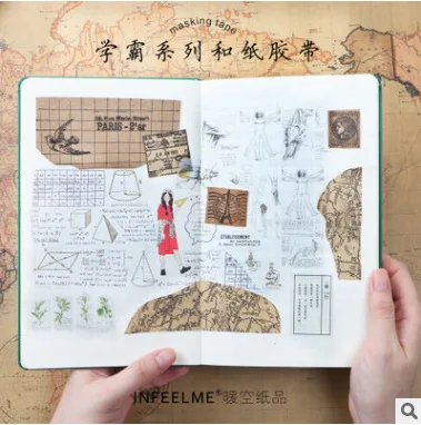 Декоративная клейкая лента в японском стиле для студентов скотч Washi