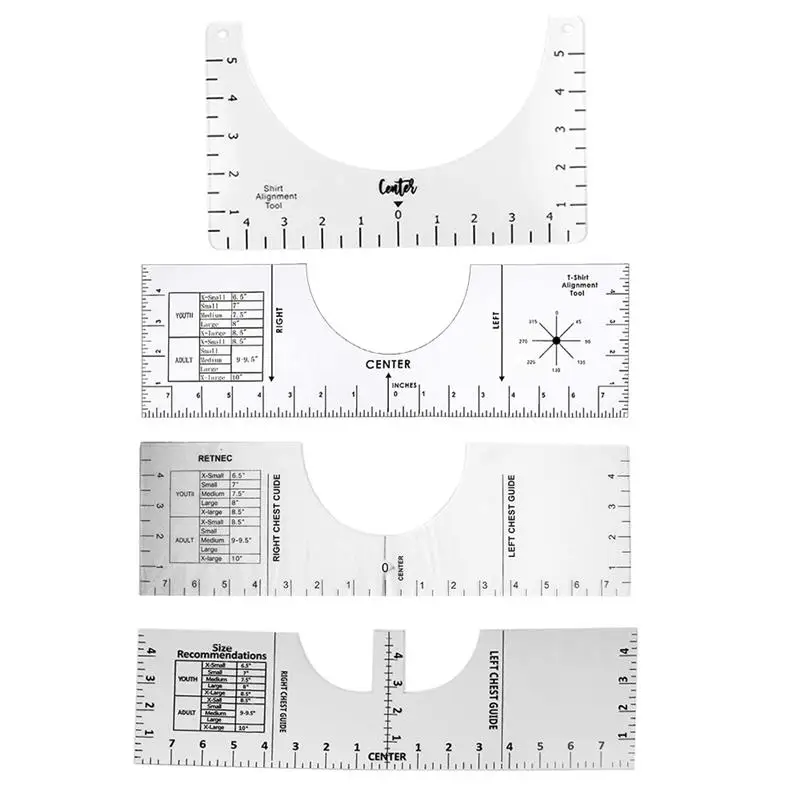 Футболки из акрила выравнивание инструмент линейка акриловая для модный дизайн