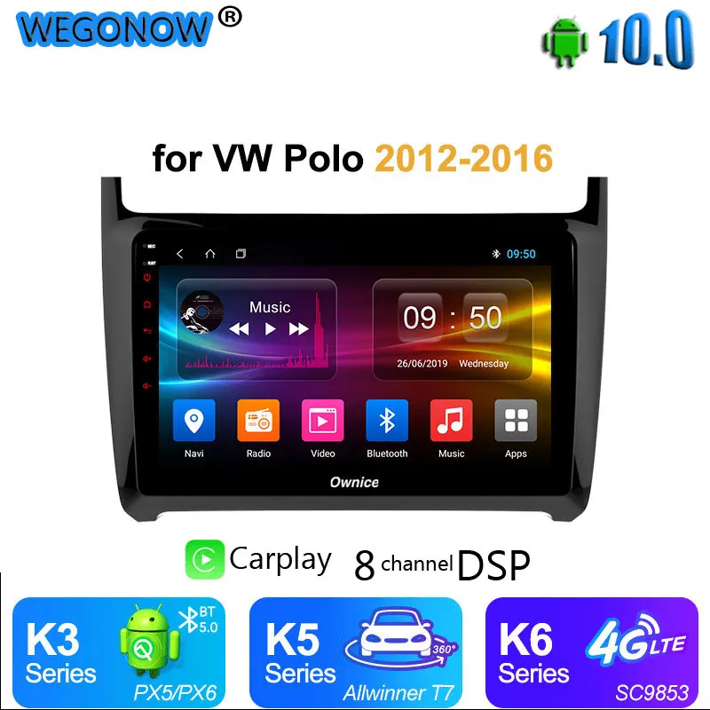 Ownice Android 10 автомобильный DVD-плеер DSP для VW POLO GOLF PASSAT CC JETTA TIGUAN TOURAN Bora Caddy transporter multivan EOS