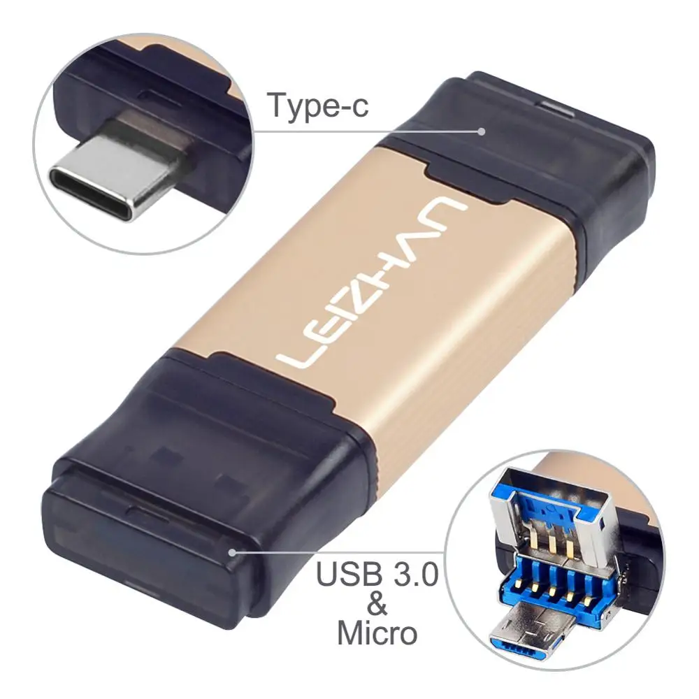 USB флеш накопитель на Android Type c 3 0 Micro Phone Stick для Huawei P30 P20 Samsung S10 S9 S8 S7 S6 S5 128 ГБ 64 32 ГБ|USB