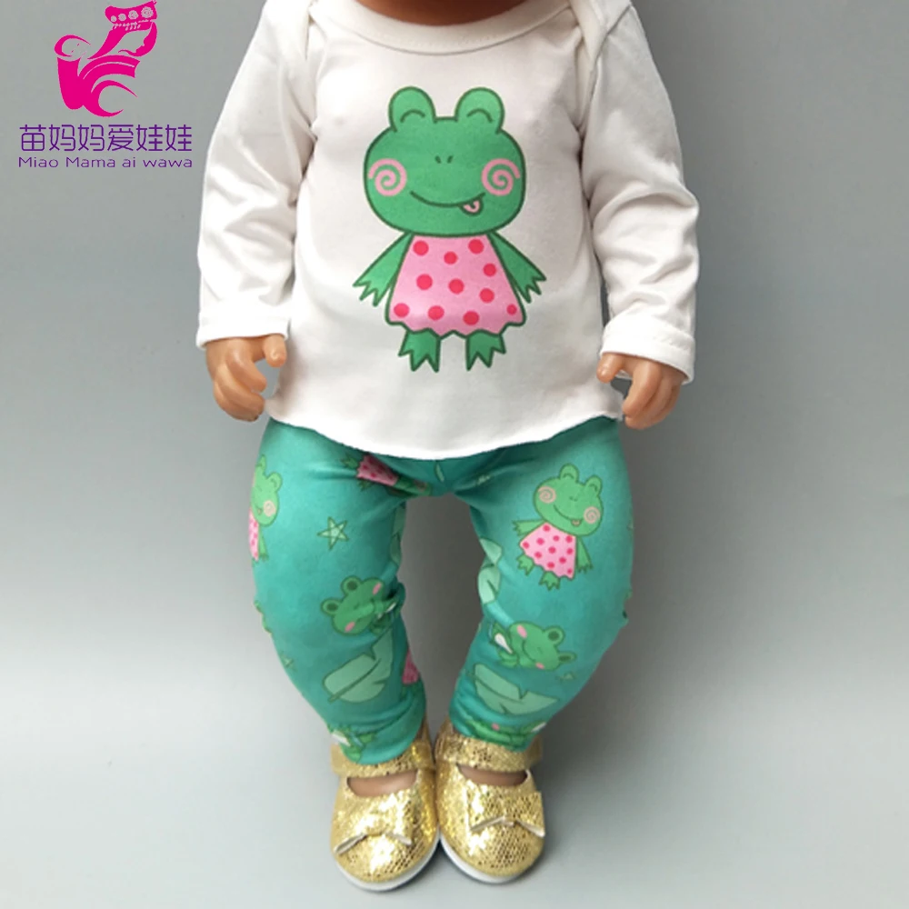Кукла Одежда для 43 см Reborn Baby Doll мальчиков зеленая лягушка 40 38 комплект детской