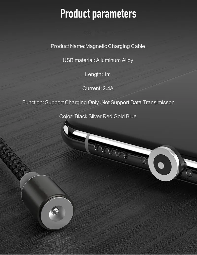 Usb-кабель для быстрой магнитной Зарядки для iPhone huawei Xiao mi Red mi K20 7A 6 6A 5 Plus 4A 4X Note 5A 4 5 7 Pro mi 9 SE A3 8 Lite CC9