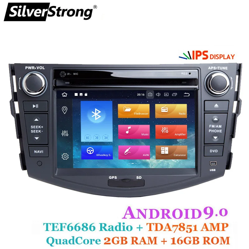 SilverStrong 2din ips DSP автомобильный Android9.0 dvd-плеер для Toyota Rav4 RAV 4 Аудио Видео Авто Стерео gps навигация радио DAB