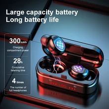 V7 TWS Wireless Headphones for iOS Android Smartphones Sport Earphones Bluetooth-compatible Wireless Headsets Waterproof Earbuds