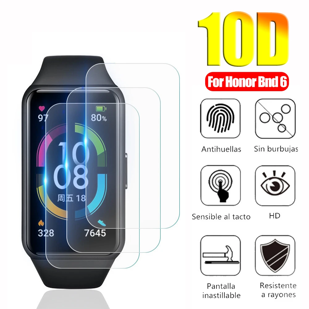12PSC Full изогнутые ТПУ мягкая пленка для Huawei Honor Band 6 протектор экрана Honer Xonor Band6