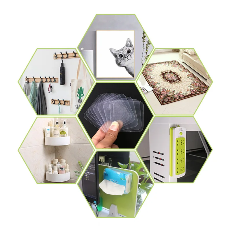 Двухсторонний скотч супер липкий ПВХ нано прозрачный Не оставляющий следов