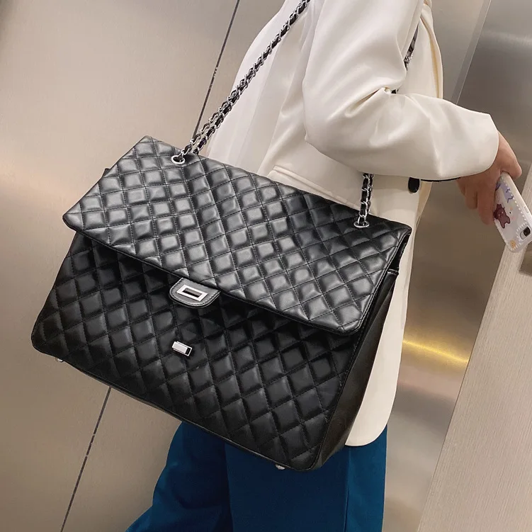 

New leisure big bag style bag female large-capacity diamond chain bag female bag shoulder messenger bag