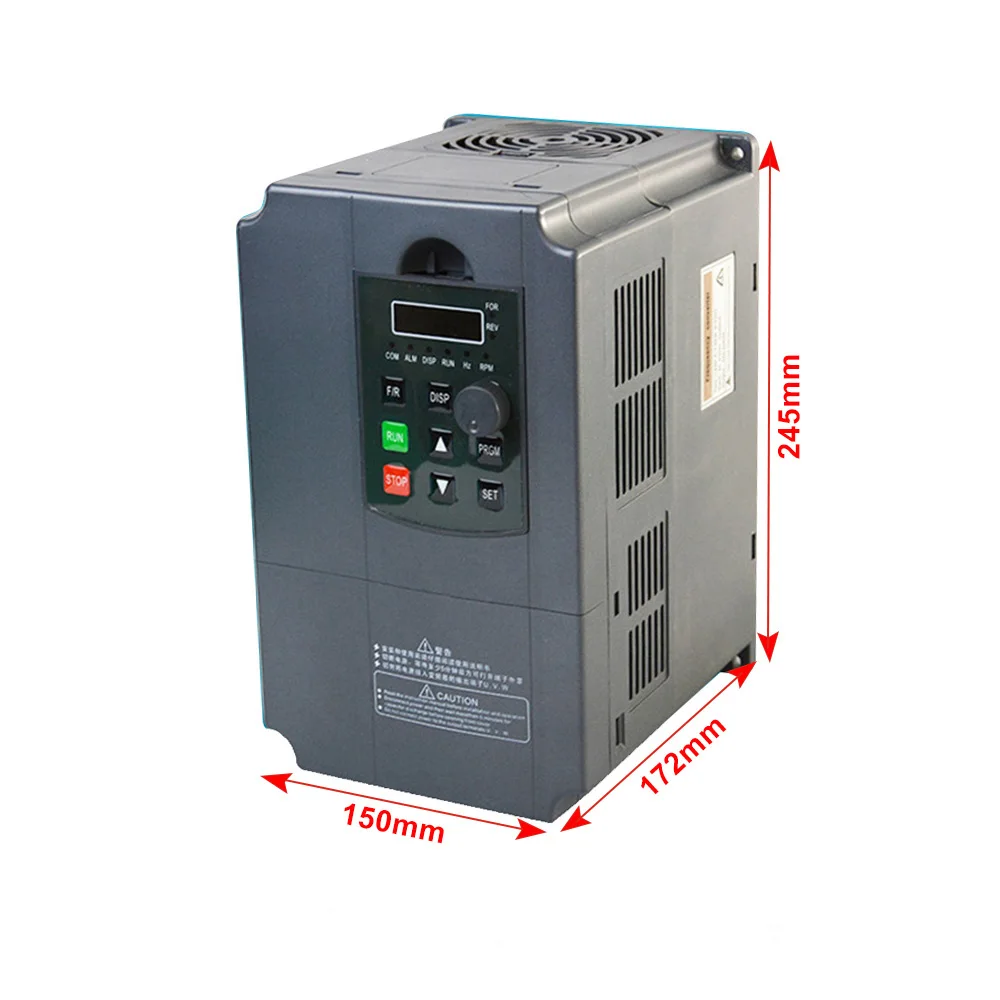 7.5KW/5.5KW 220V преобразователь частоты переменного тока однофазный Вход 3 фазы Выход частотный инвертор VFD мотор Скорость контроллер 50/60Hz