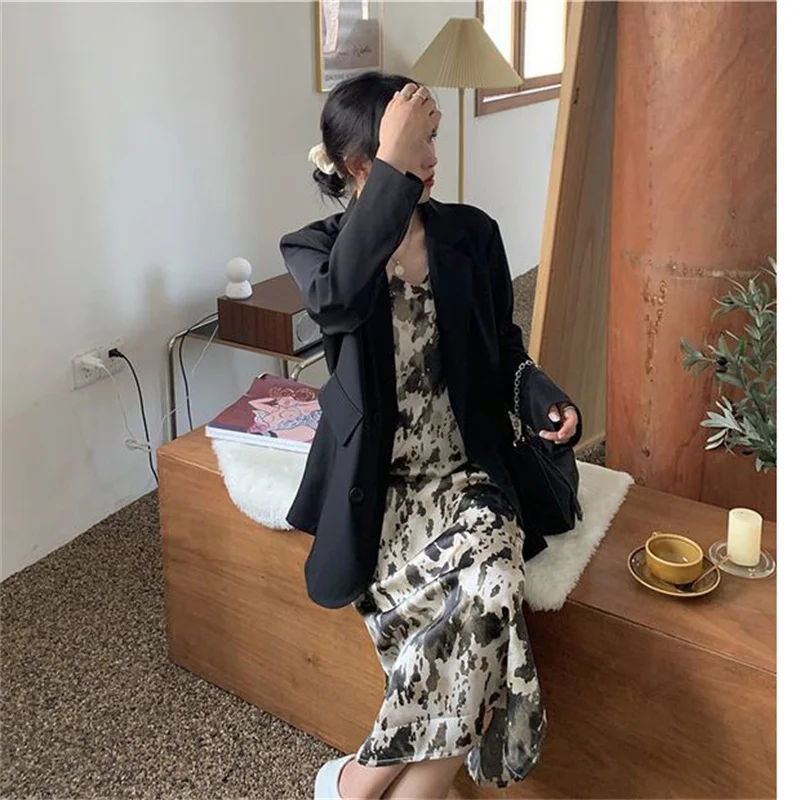 

New Blazer Coat Women Yellow Black 2021Spring Autumn Korean version Plus Size Slim Office Temperament Cardigan Blazer Coat GH307