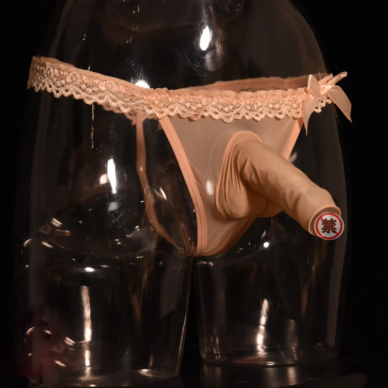 

Men's new Lace Band Erotic Thongs Sheath Bags Sock Gay Man Sissy G-strings Funny Underwear