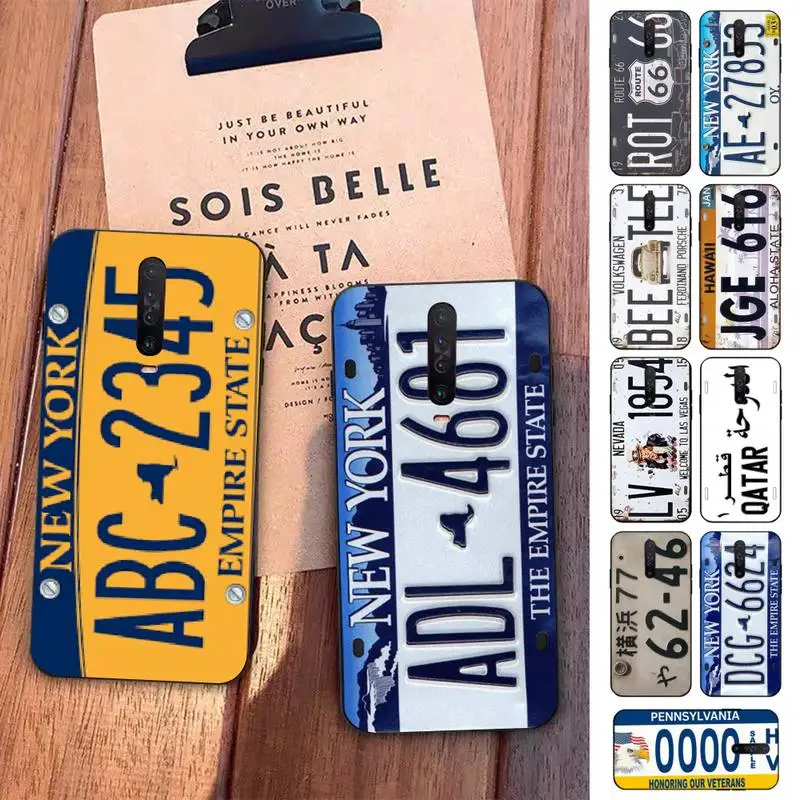 

License plate number Phone Case for Redmi 5 6 7 8 9 A 5plus K20 4X S2 GO 6 K30 pro