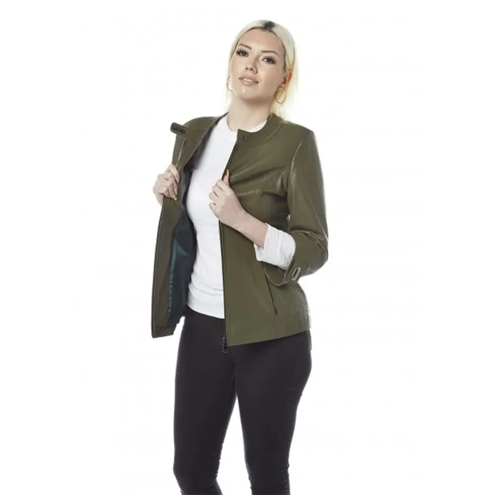 

Hadore Sophia Motif Sports Cut Genuine Leather Women's Jacket. Totally Original English Brand. Yellow, Red and Green