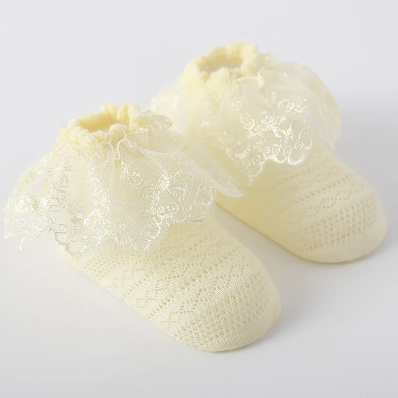 

2021 Summer FashionBaby Mesh Lace Ruffle Socks Newborn Cotton Baby Girls Sock Cute Toddler Socks Princess Style Baby Accessory