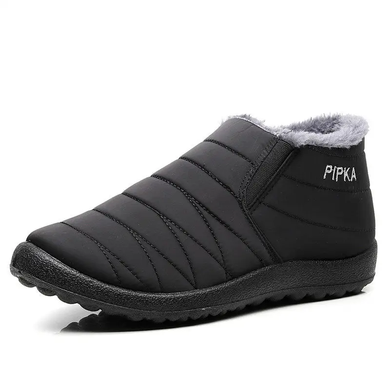 

Waterproof Snow Boots Women Thick Warm Long Plush Ankle Boots Plus Size 35-44 Cotton Padded Shoes Woman Winter 2021 Flats