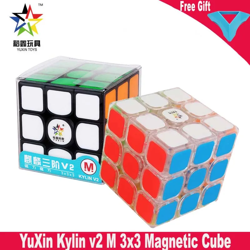

Newest YuXin Kylin V2 M 3x3 Magnetic Magic cube Original speed cube 5.7cm Educational Toys for Child 3x3x3 cubo magico
