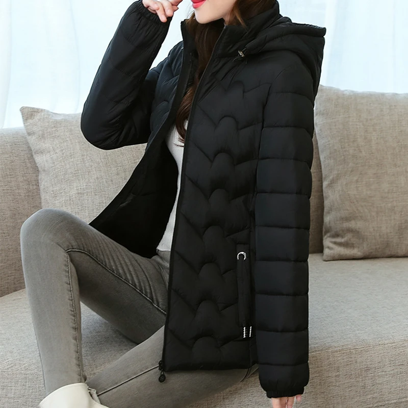 

Lightweight Down Padded Jacket Women's Winter New Style Padded Jacket Short Black Warm Padded Jacket Winter Coat Women