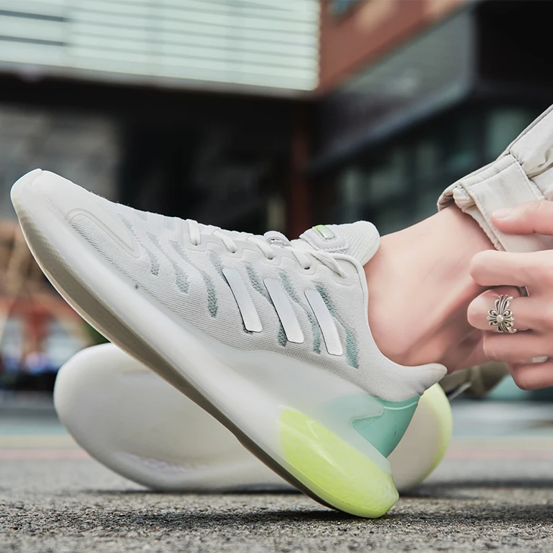 

Mens Casual Shoes Light Running Shoe for Men Popcorn Soles Canvas Shoes 2021 Breathable Mesh Male Summer Comfort Sneakers