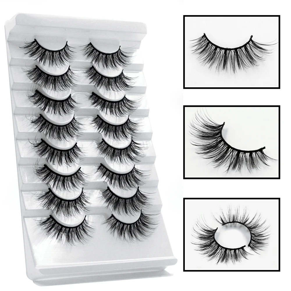 

MIOFIA 3D Natural False Eyelashes 5/8/20 Pairs 3D Mink Lashes Dramatic Volume Eyelashes Wholesale Mink Lashes Bulk Eye Lashes