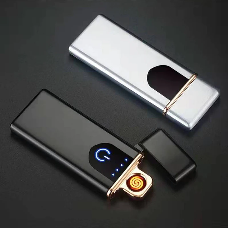 10 шт./лот ультратонкая Электронная зажигалка для зарядки USB сенсорный