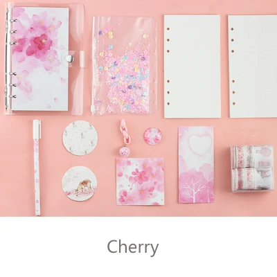 Cherry Kawaii океан ноутбук вишня А6 спираль переплет Еженедельный планировщик список дел Органайзер журнал тетради школьные принадлежности - Цвет: Cherry