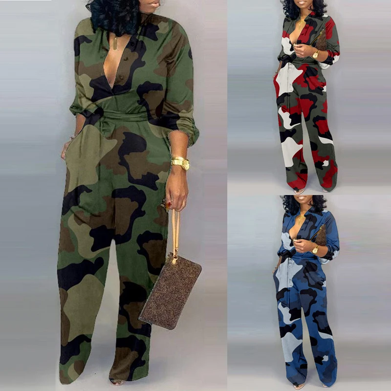 Женский комбинезон с широкими штанинами и v образным вырезом вечерние цельные