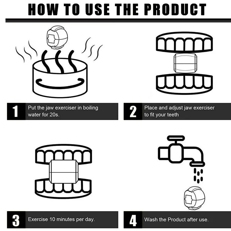

Face Masseter Jawline Jaw Muscle Exerciser Chew Ball Chew Bite Breaker Training Neck Exerciser Define Your Jawline