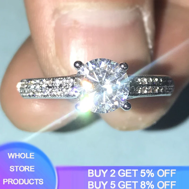 YANHUI Серебро 925 Свадебные кольца для мужчин и женщин никогда не увядает